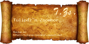 Tulipán Zsombor névjegykártya